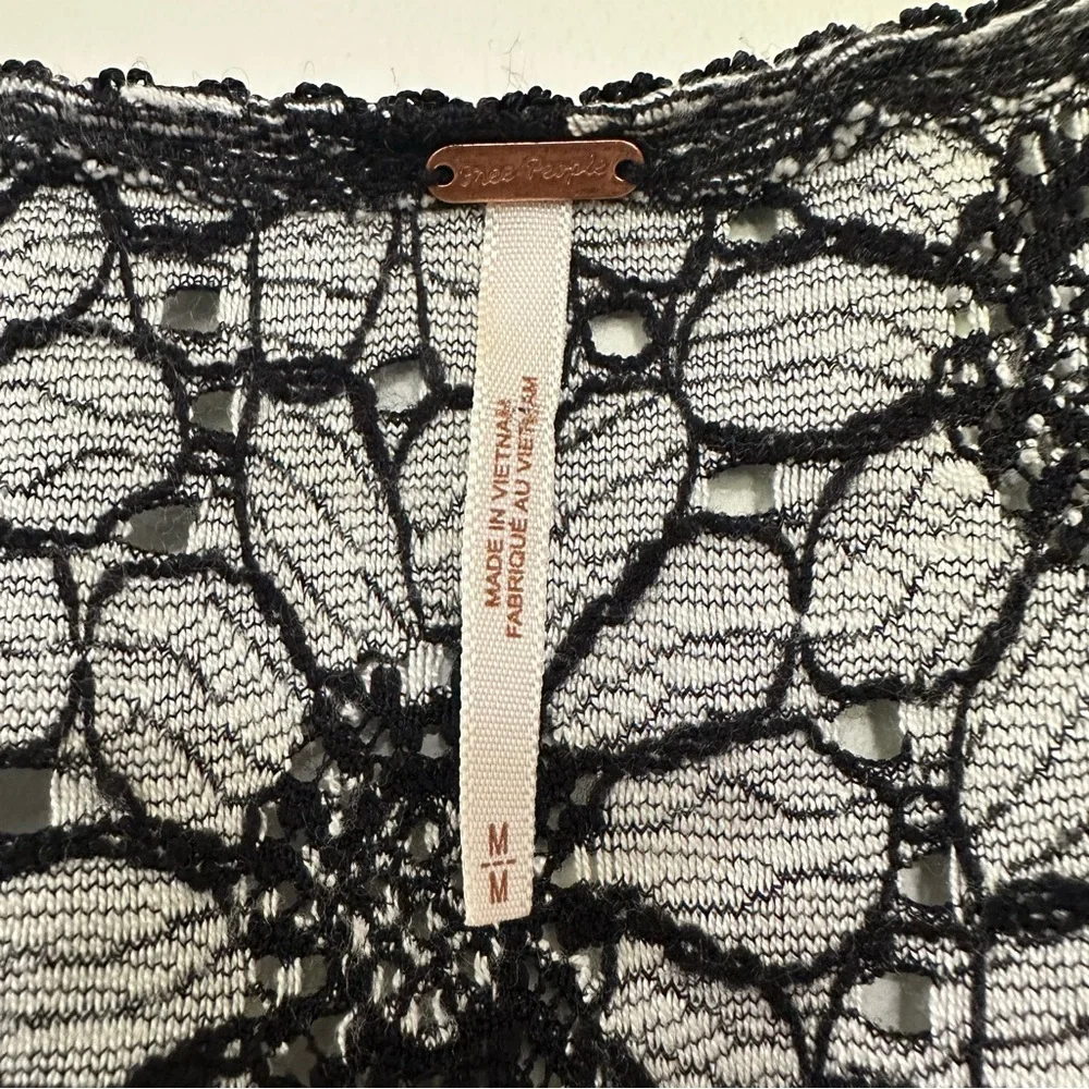 Free People Botanical Forest Knit Lace Long-Sleeve Bodycon Dress Size Medium‎ M